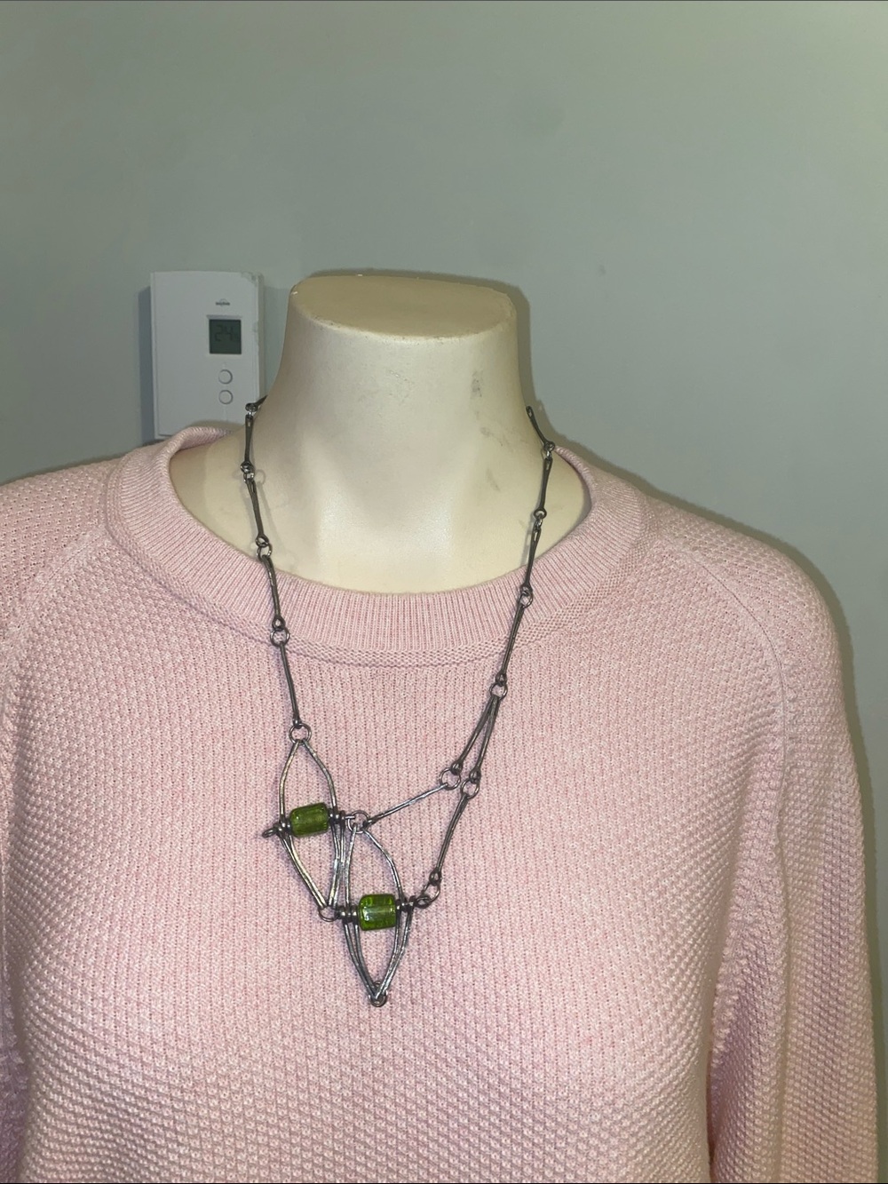 Anne Marie Chagnon Metalwork /Glass Necklace